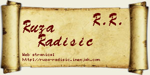 Ruža Radišić vizit kartica
